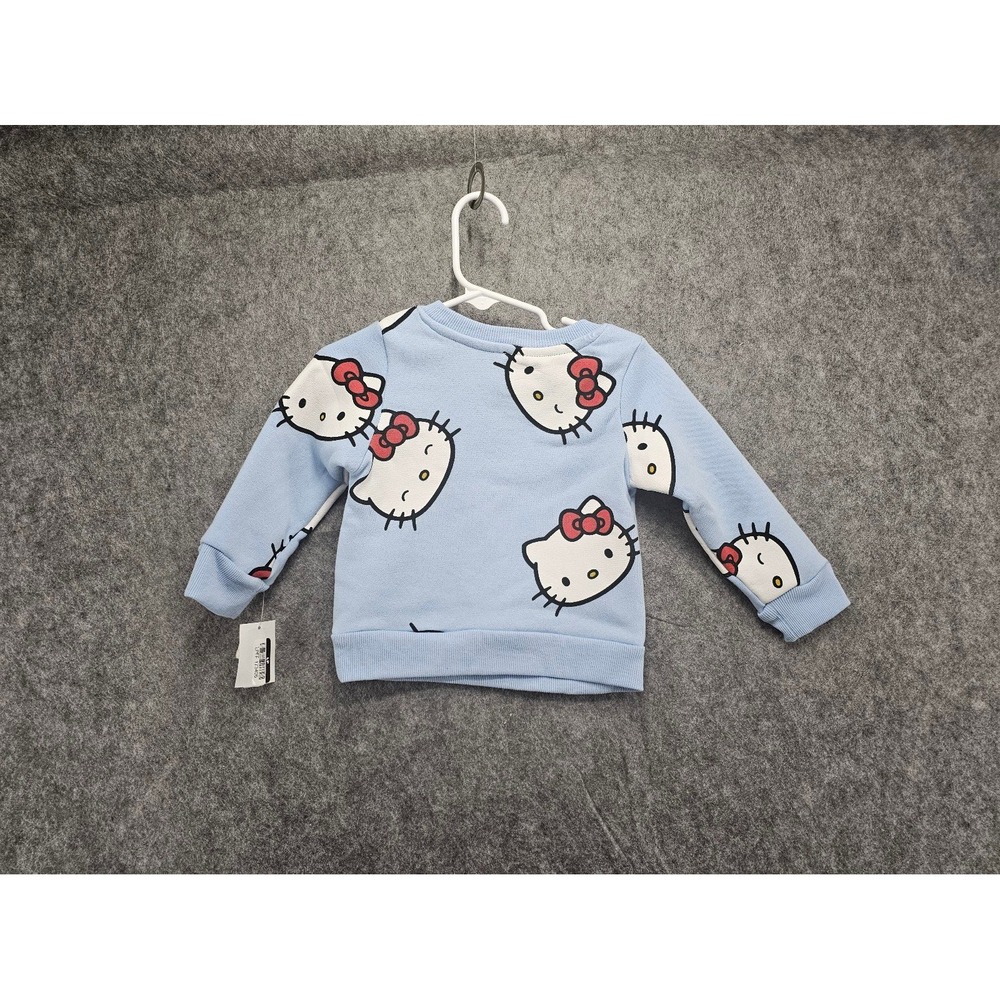 Kids Hello Kitty Baby Blue All Over Print Long‎ Sleeve Sweatshirt 12 Months - Picture 4 of 4